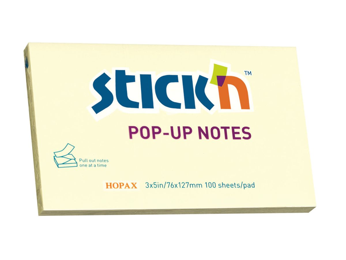 Notes Z 76x127 mm Stick'n gul