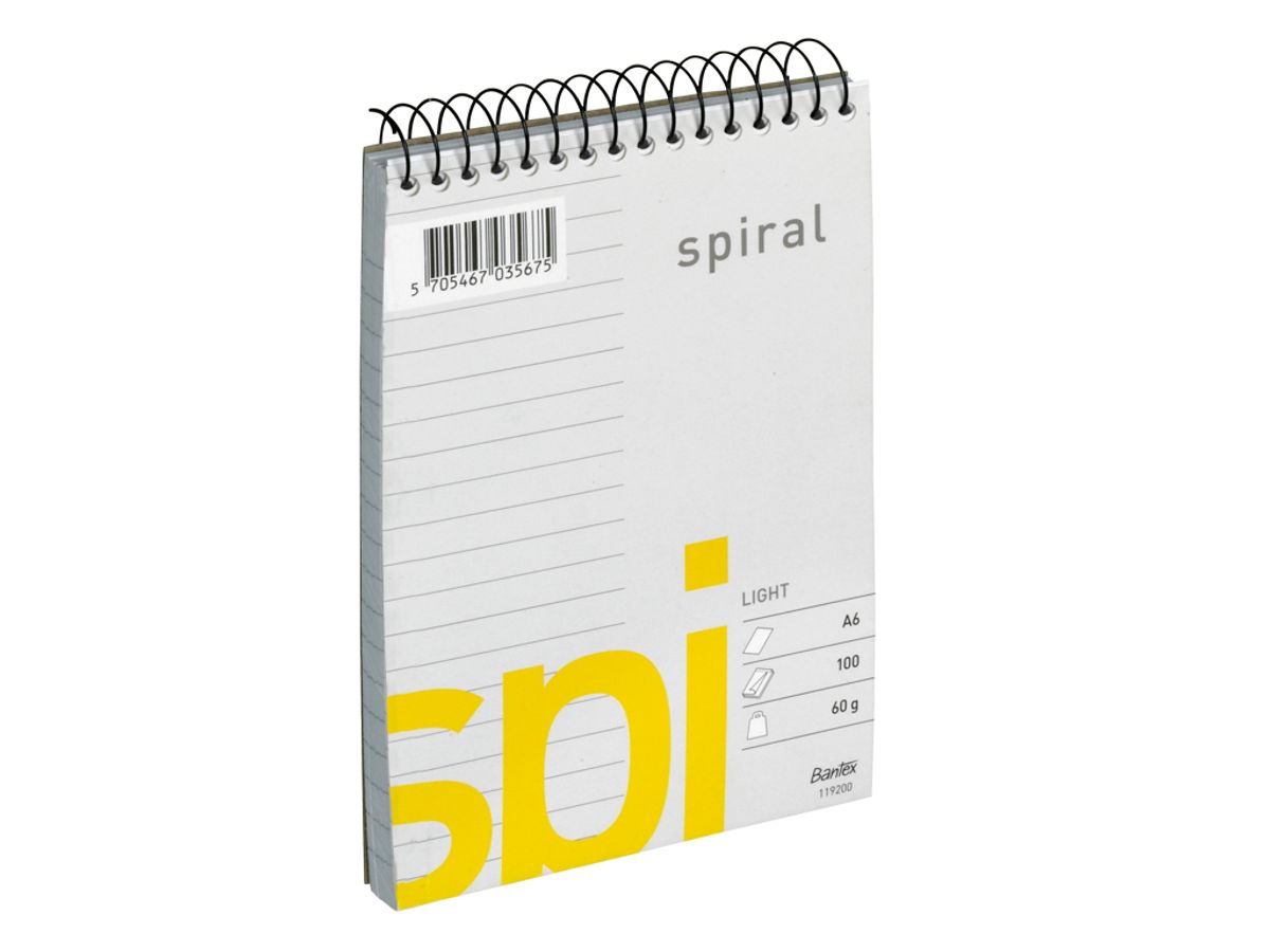 Notesblok A6 lin. med Spiral