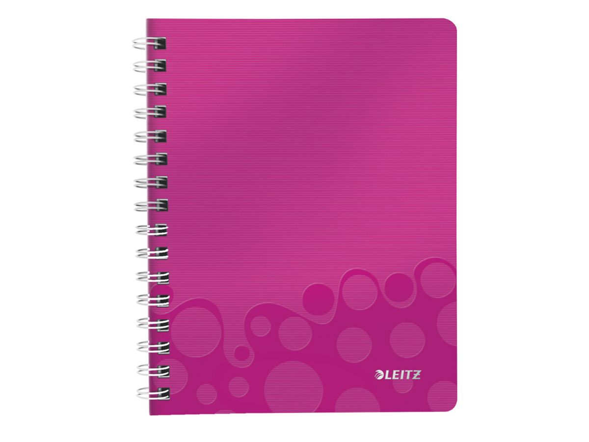 Notesbog A5 Linjeret Leitz Pink