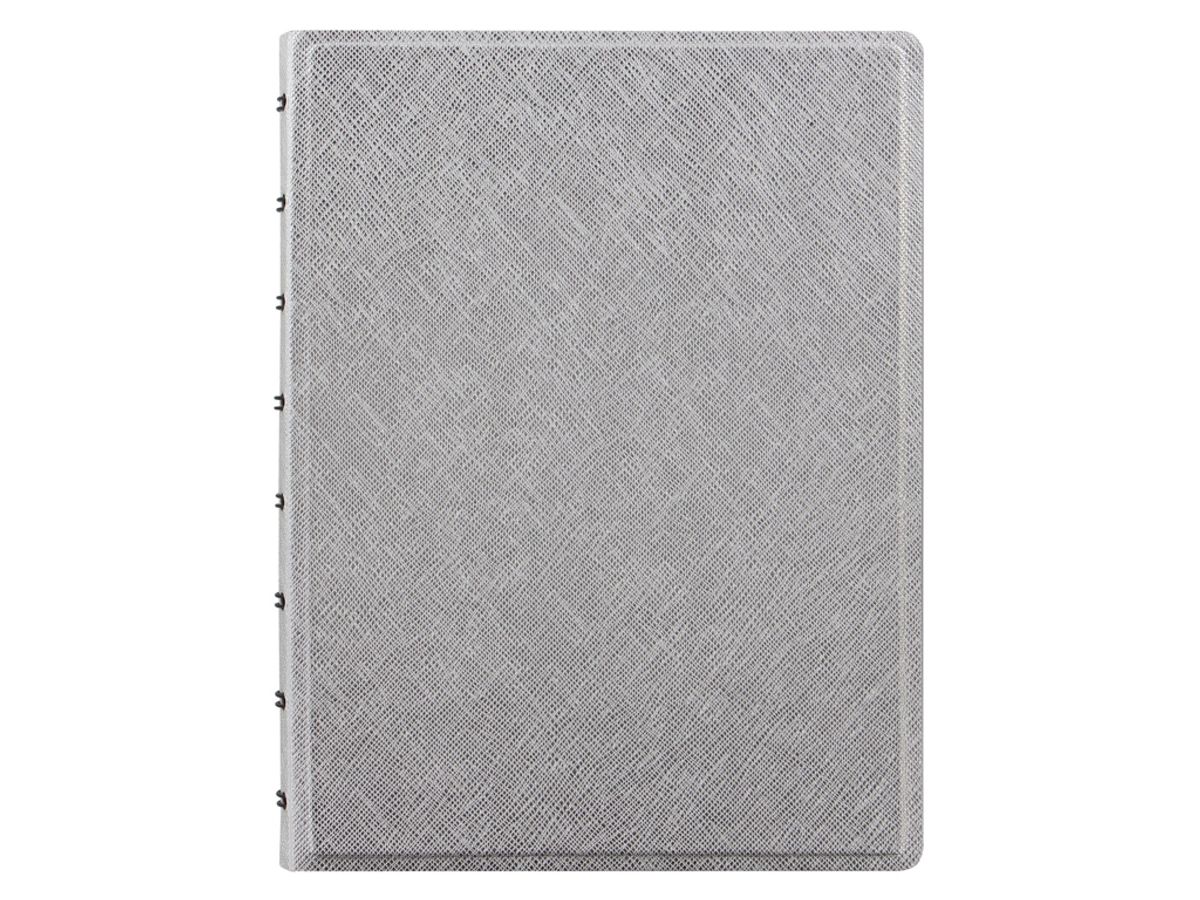 Notesbog Filofax A5 Linjeret Saffiano Silver