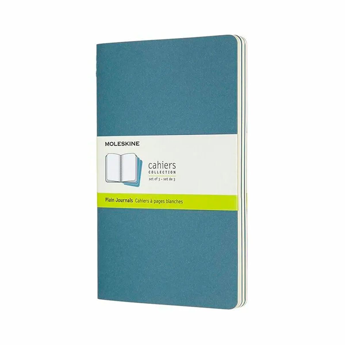 Notesbog Moleskine cahiers large briskblue journal p 13x21cm