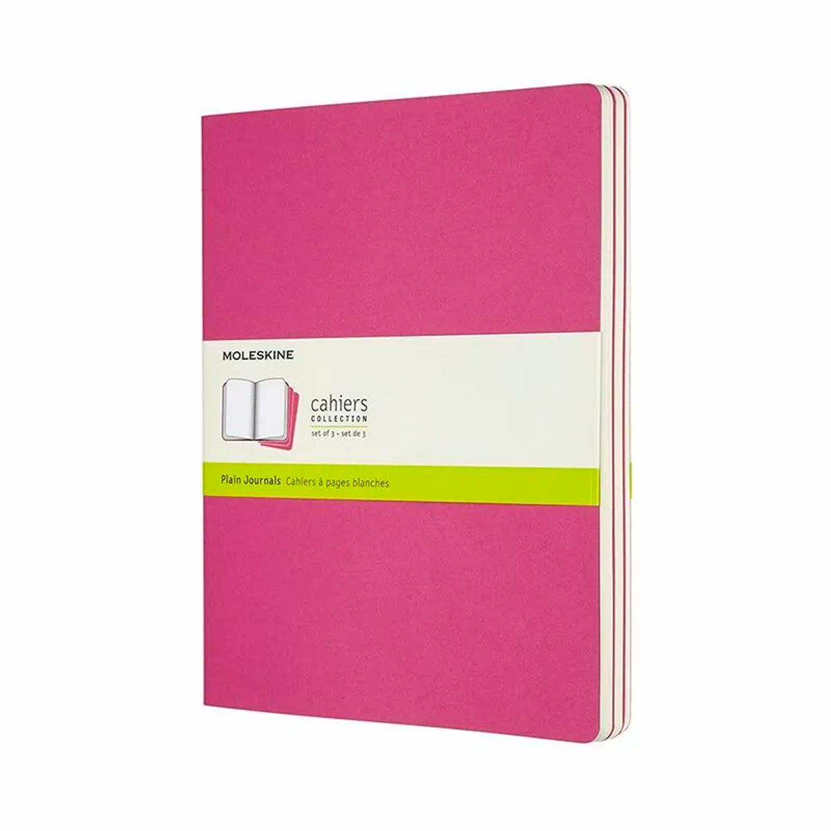 Notesbog Moleskine cahiers xl pink journal p 19x25cm