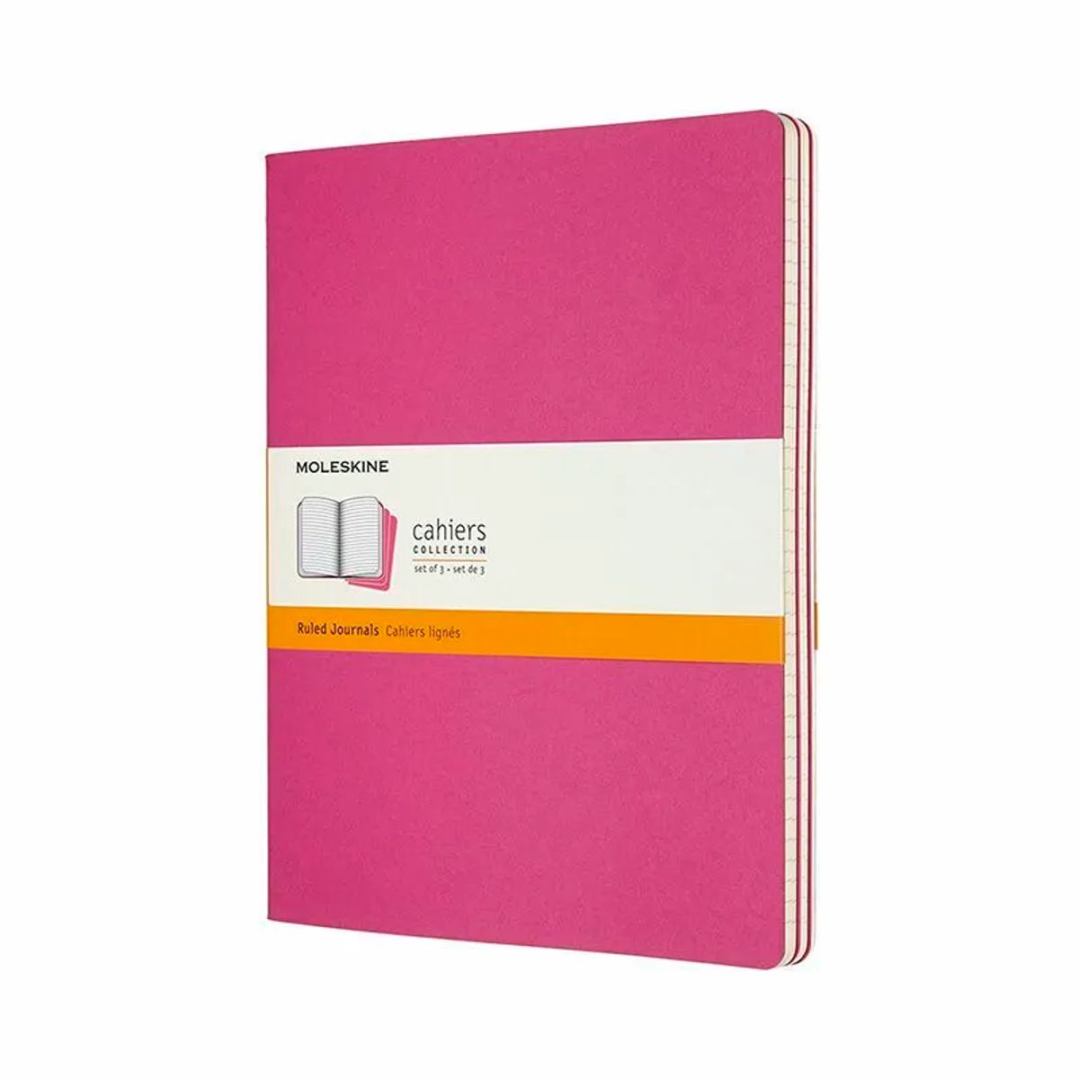 Notesbog Moleskine cahiers xl pink journal r 19x25cm