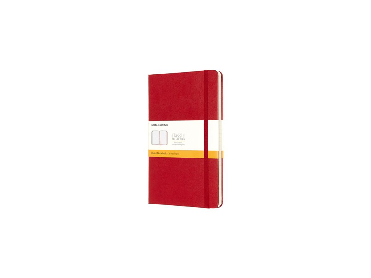 Notesbog Moleskine | Classic Hard | Linjeret | L | Rød