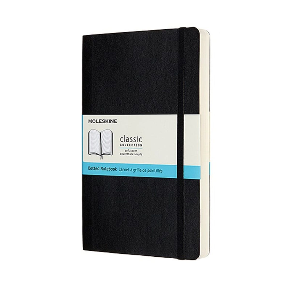 Notesbog Moleskine Classic L Prikker Softcover Sort.