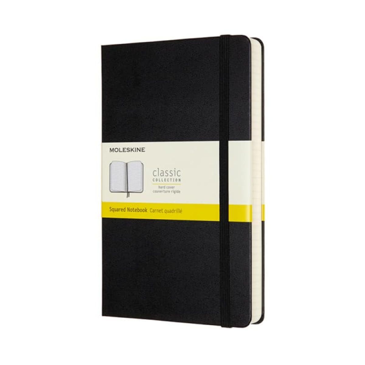 Notesbog Moleskine Classic L, ternet, sort,.