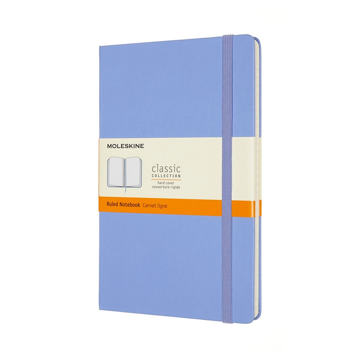 Notesbog Moleskine classic large hard r hyd.blue 13x21cm