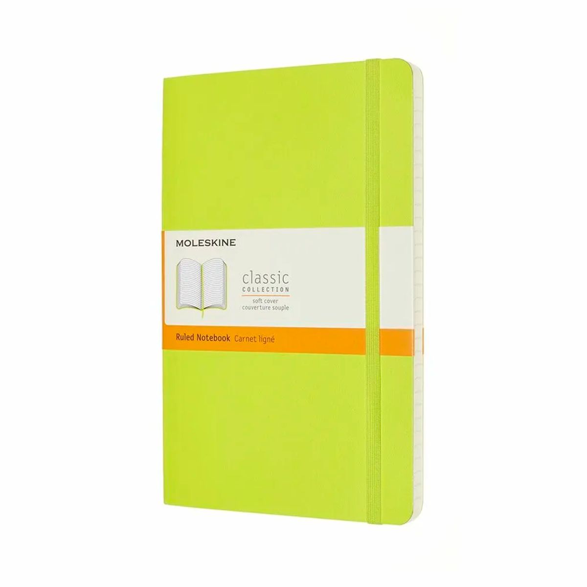 Notesbog Moleskine classic large soft r lemgreen 13x21cm