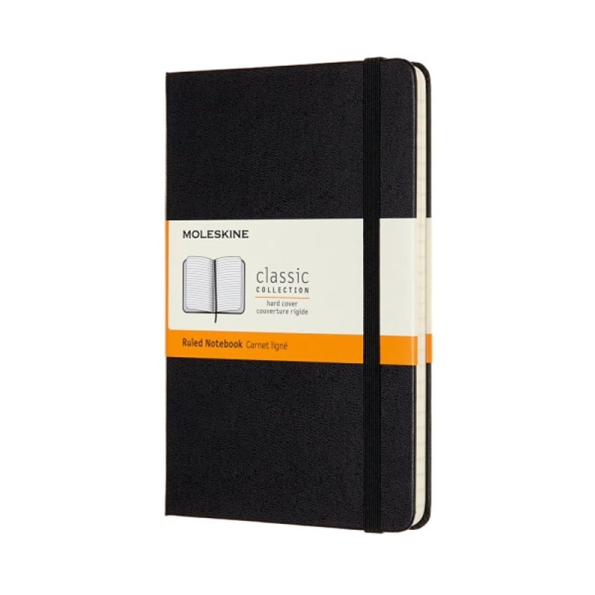 Notesbog Moleskine Classic M Linjeret Sort 208 Sider.