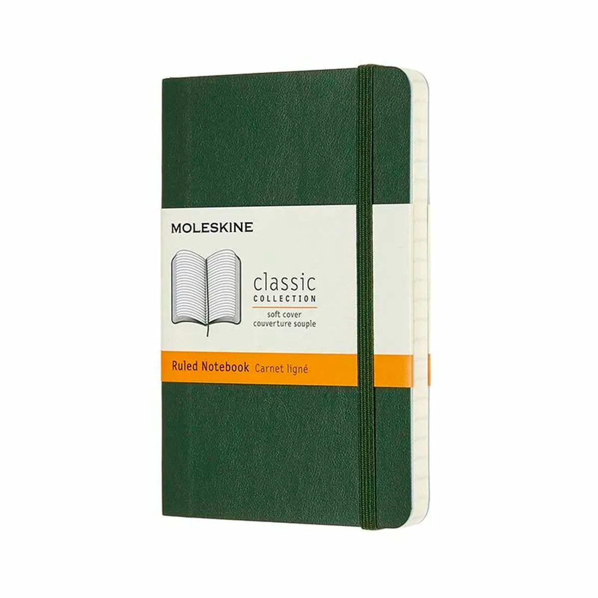 Notesbog Moleskine classic pocket soft r myr green 9x14cm