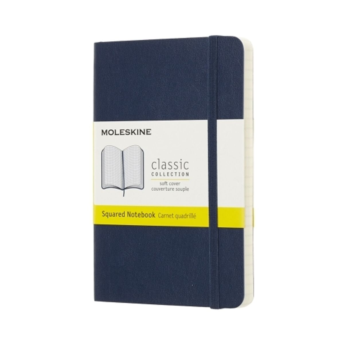 Notesbog Moleskine large blå m/240 blanke ark hard cover