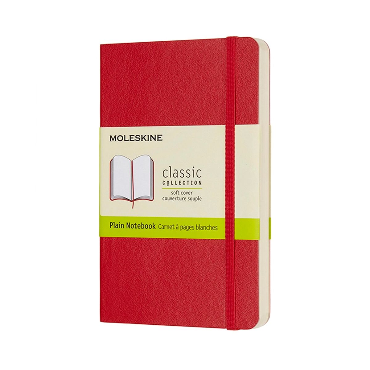 Notesbog Moleskine pocket rød m/192 blanke ark soft cover