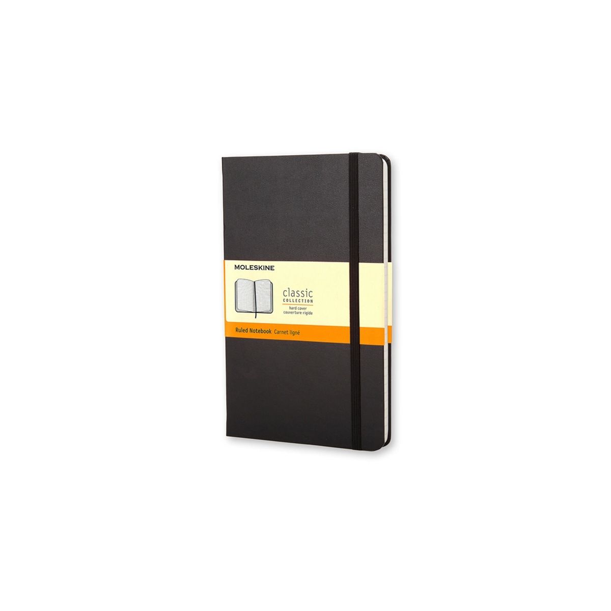 Notesbog Moleskine pocket sort m/192 linjerede ark hard