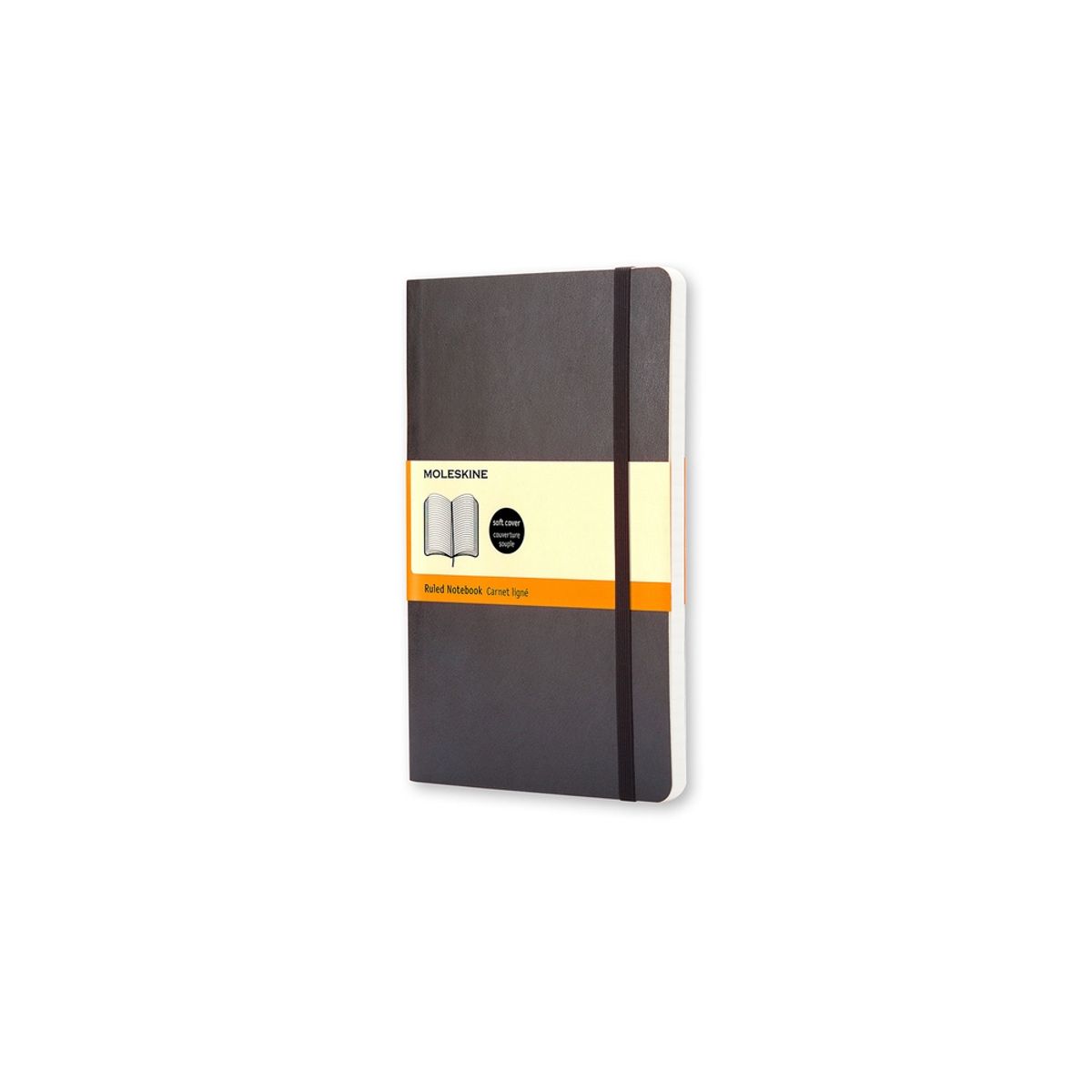 Notesbog Moleskine pocket sort m/192 linjerede ark soft