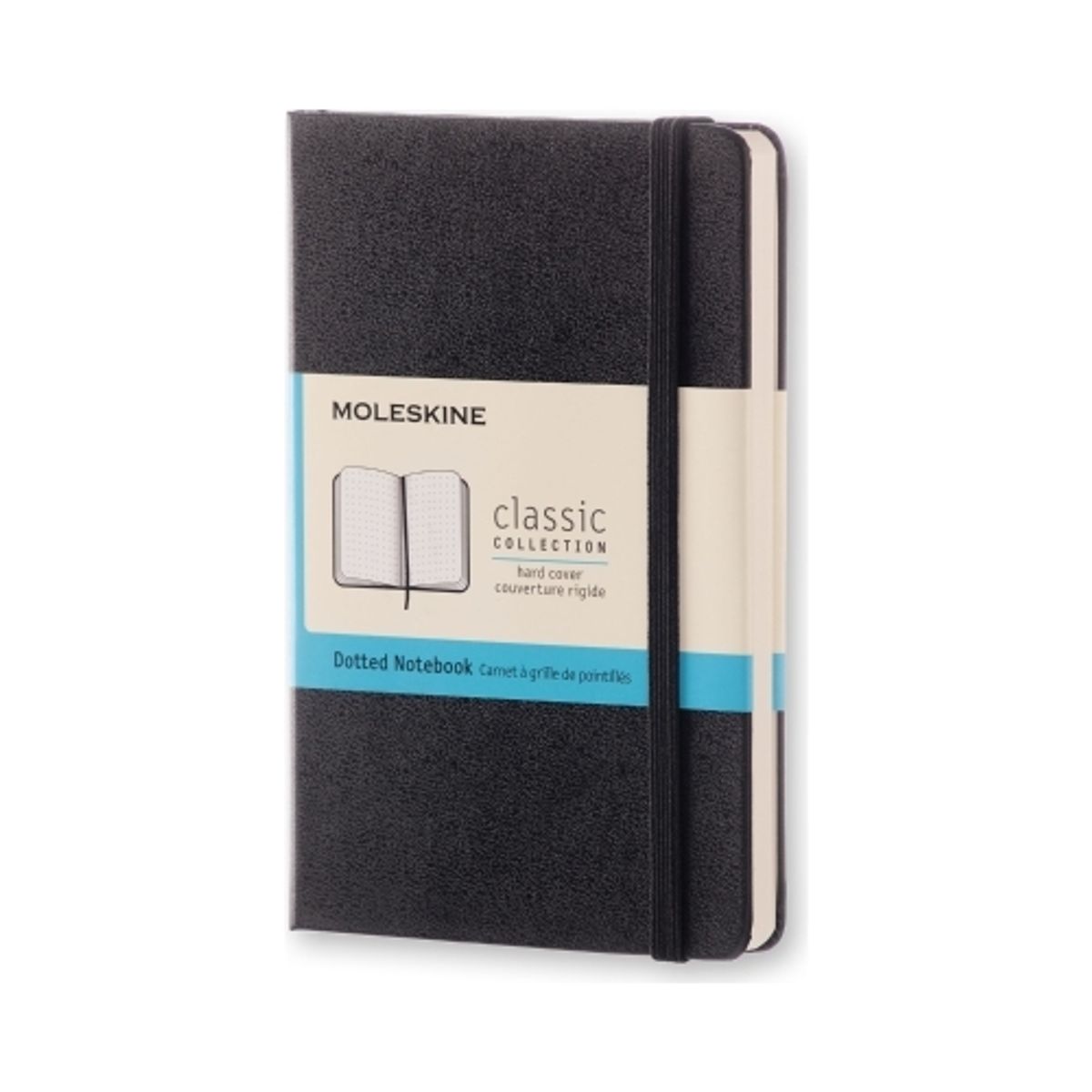 Notesbog Moleskine pocket sort m/192 prikket ark hard cover