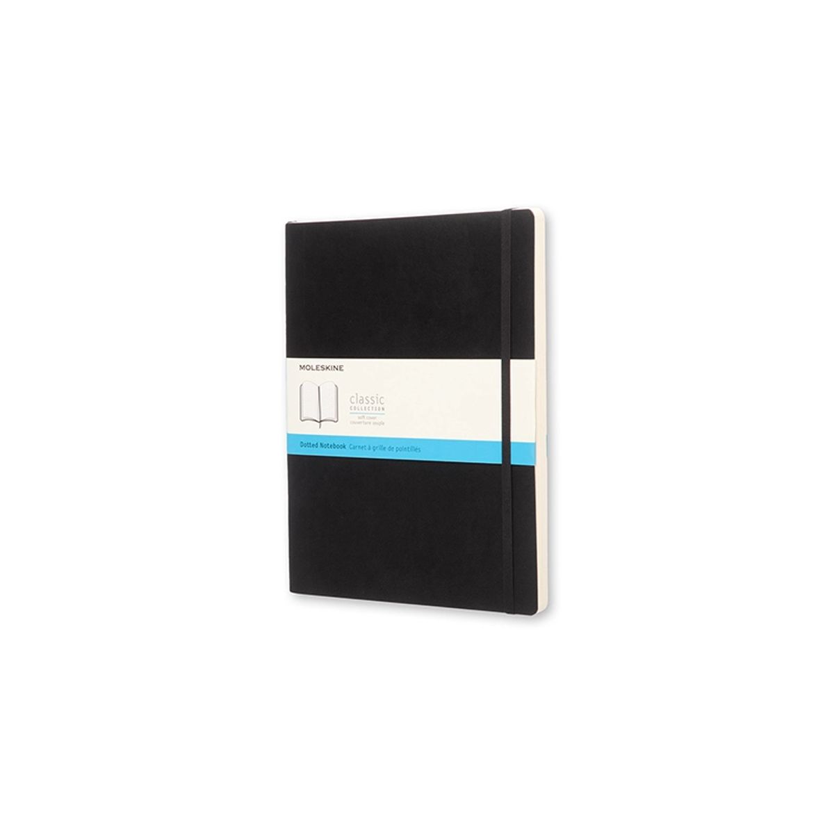 Notesbog Moleskine x-large sort m/192 prikket ark soft cover