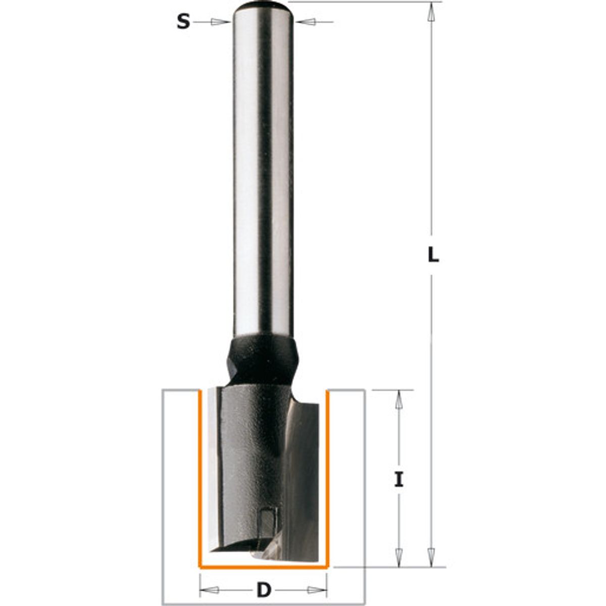 Notfræser HM 8x40/90 ø8