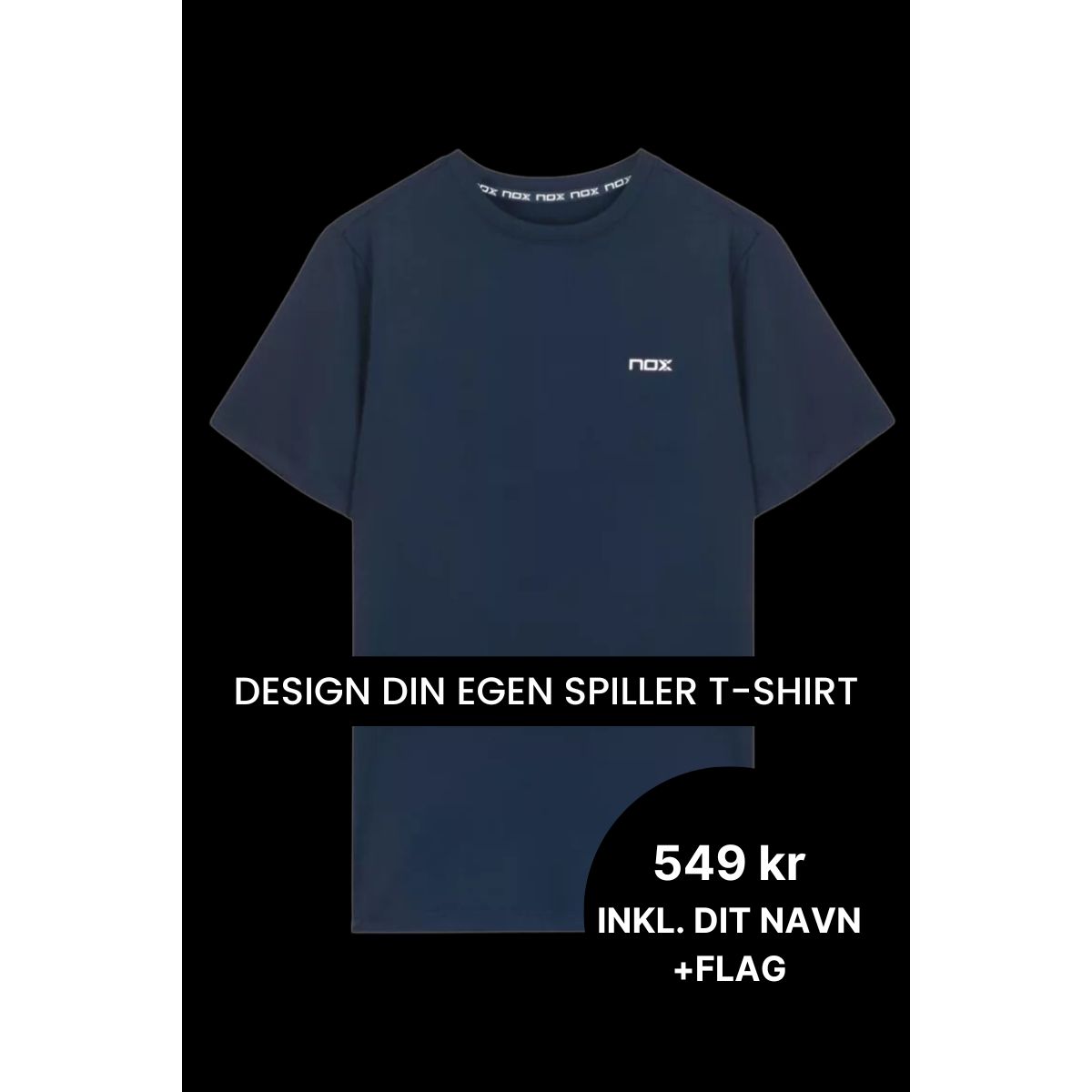 NOX Team T-shirt Navy - Spiller t-shirt med navn -