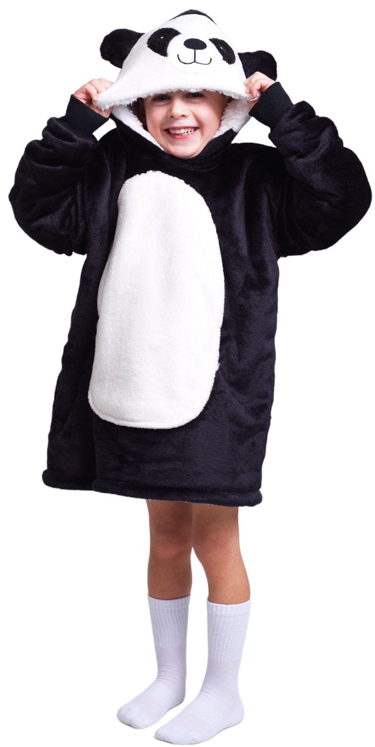 Noxxiez Cuddle Hoodiez - Panda, Small (3-6 år)