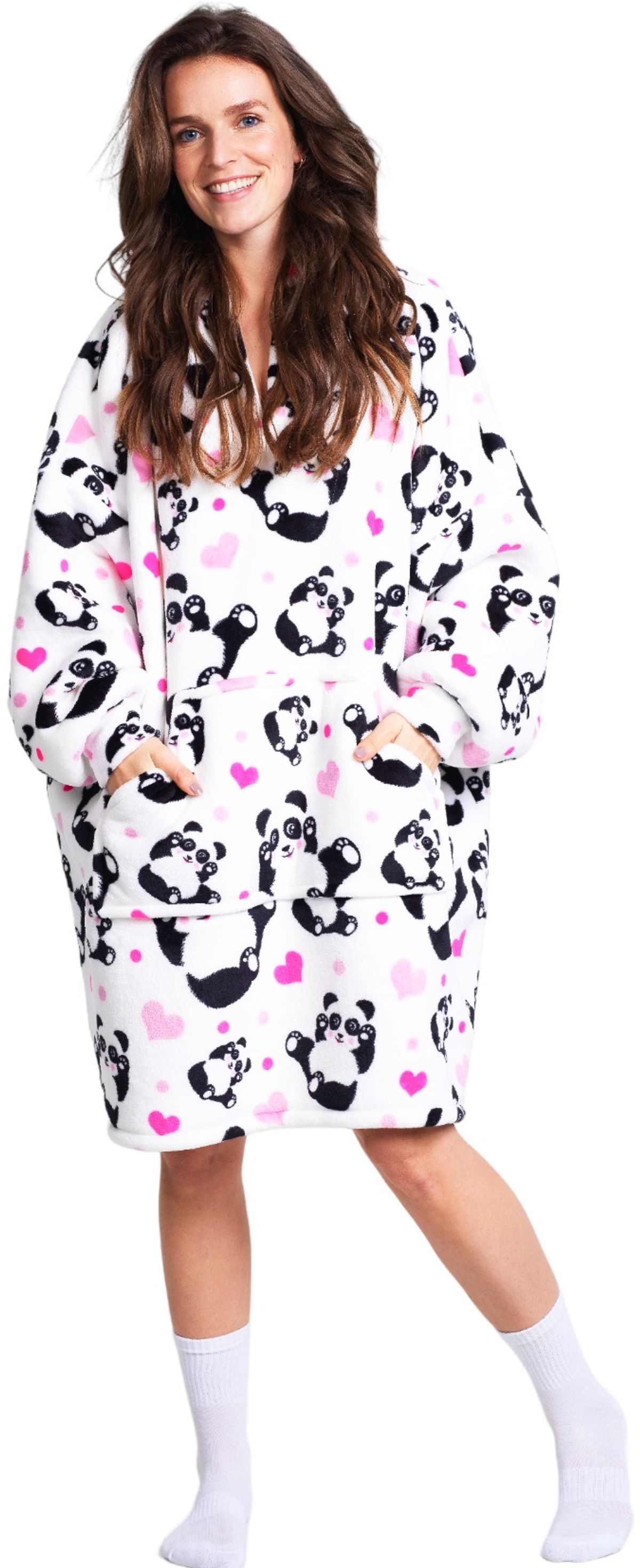 Noxxiez Cuddle Voksen Hoodiez - Panda