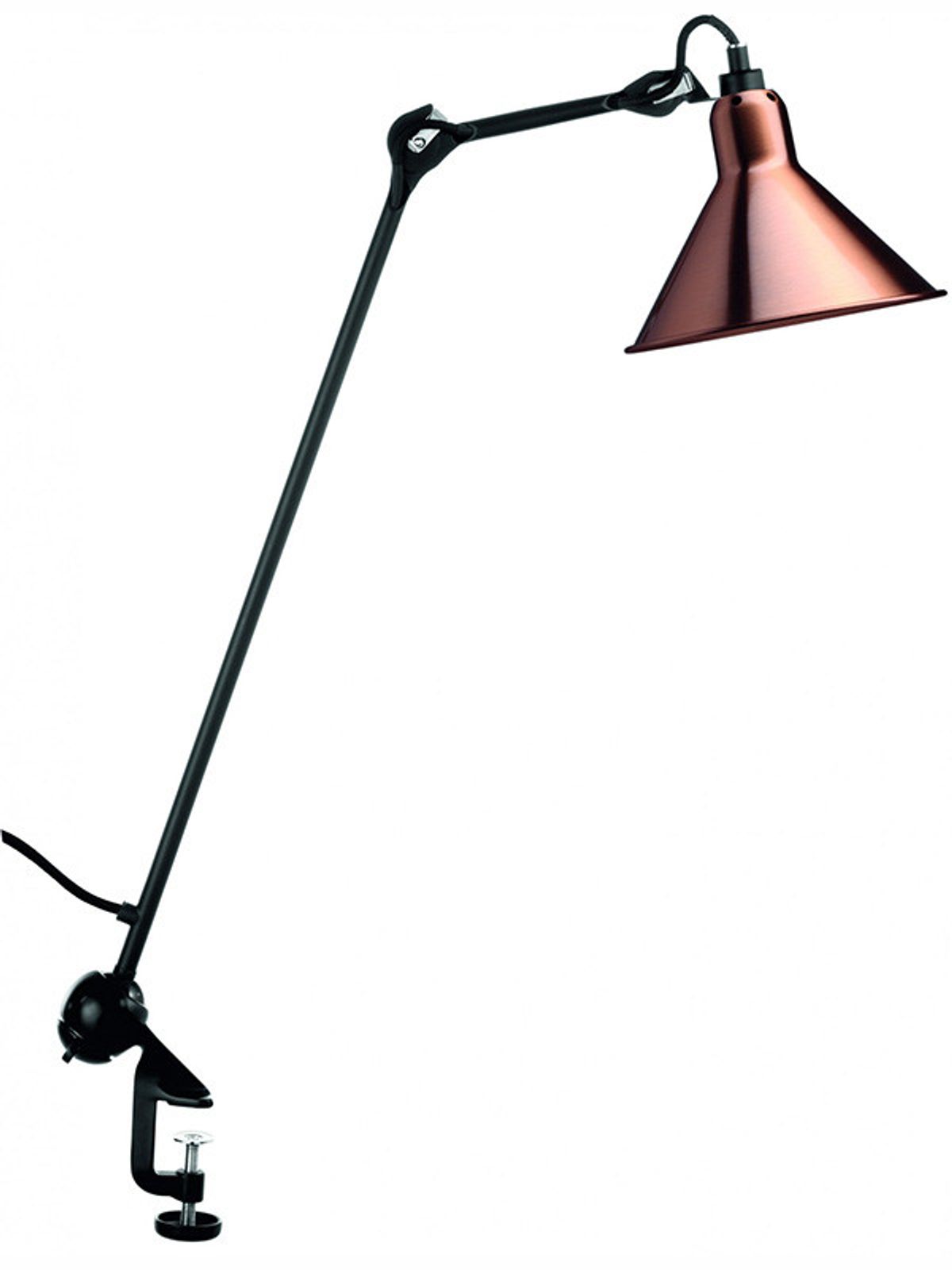 Nr. 201 bordlampe fra Lampe Gras (Sort stel, Kobber)