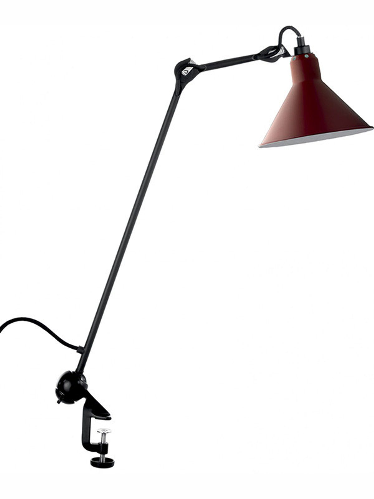 Nr. 201 bordlampe fra Lampe Gras (Sort stel, Rød)