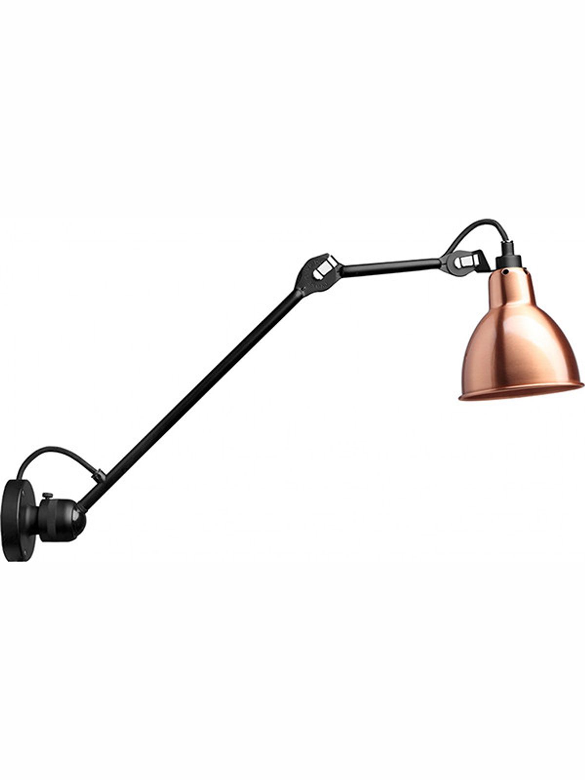 Nr. 304 L40 væglampe fra Lampe Gras (Sort stel, Kobber)