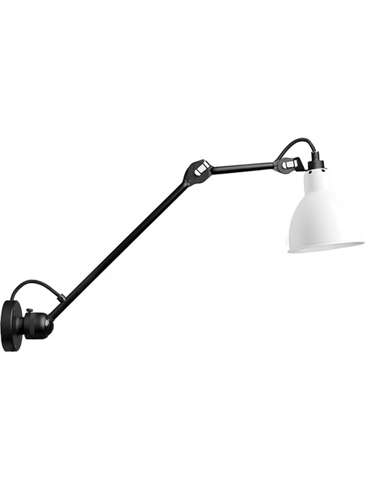 Nr. 304 L40 væglampe fra Lampe Gras (Sort stel, Mathvid)