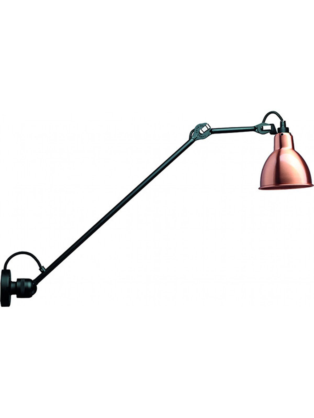 Nr. 304 L60 væglampe fra Lampe Gras (Sort stel, Kobber)