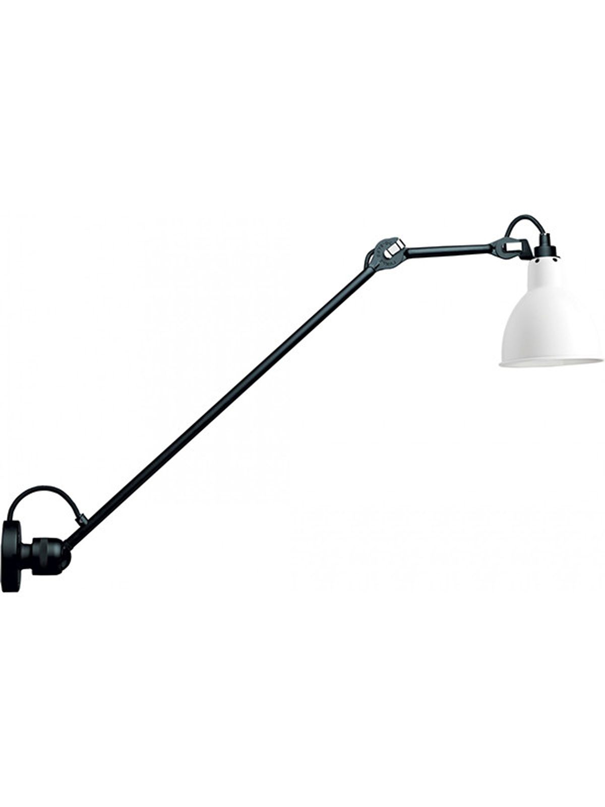 Nr. 304 L60 væglampe fra Lampe Gras (Sort stel, Mathvid)