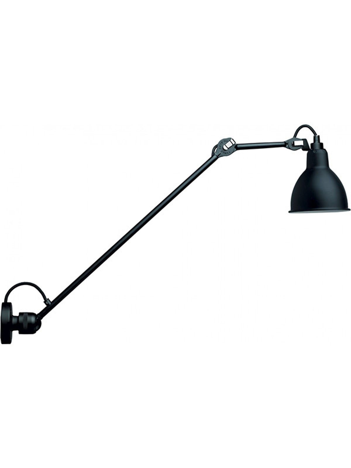 Nr. 304 L60 væglampe fra Lampe Gras (Sort stel, Sort)