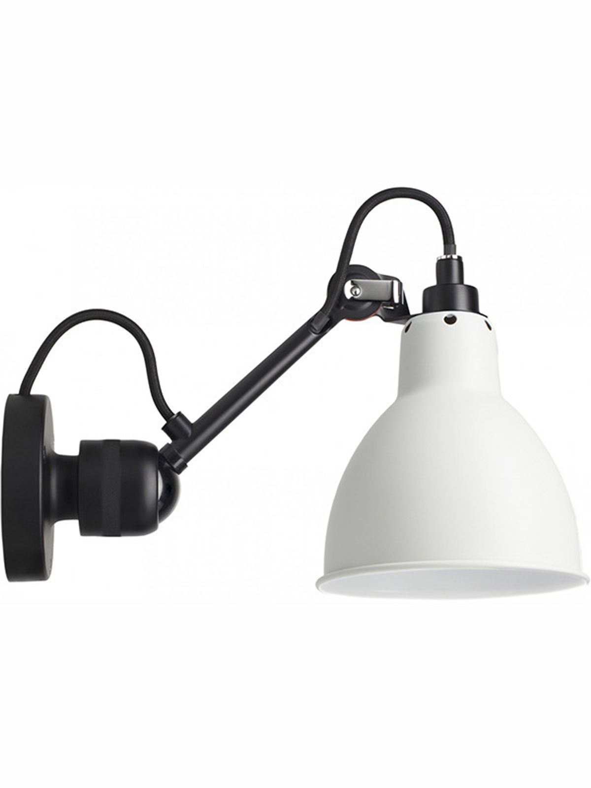 Nr. 304 væglampe fra Lampe Gras (Sort stel, Mathvid)