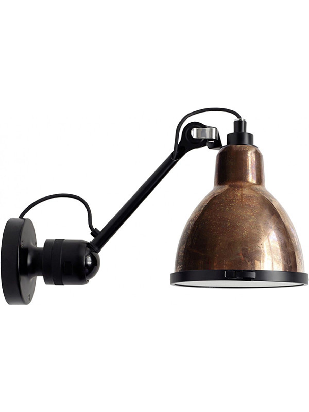 Nr. 304XL udendørs væglampe fra Lampe Gras (Rå kobber / rund skærm, Uden sensor)