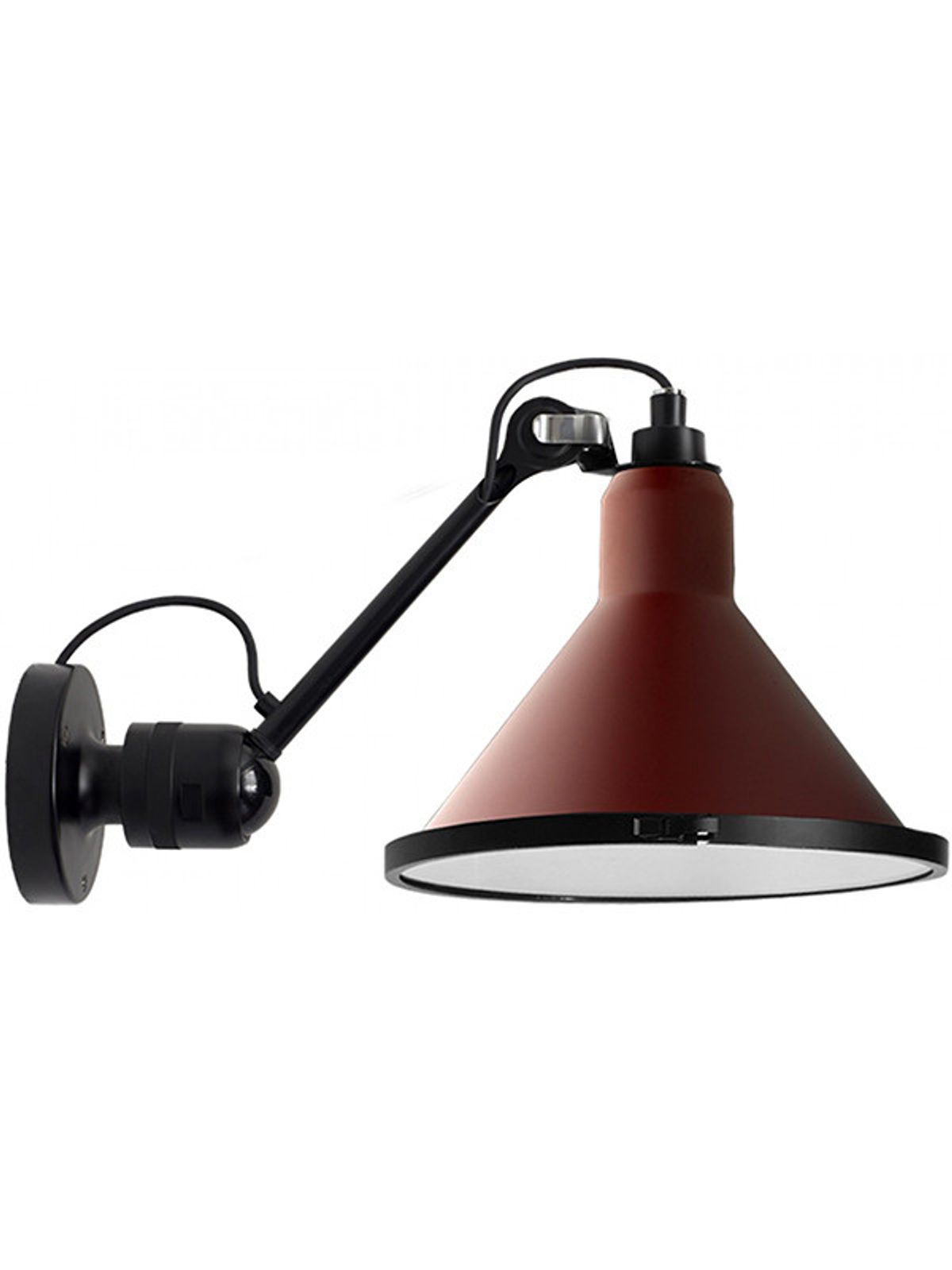 Nr. 304XL udendørs væglampe fra Lampe Gras (Rød / conic skærm, Uden sensor)