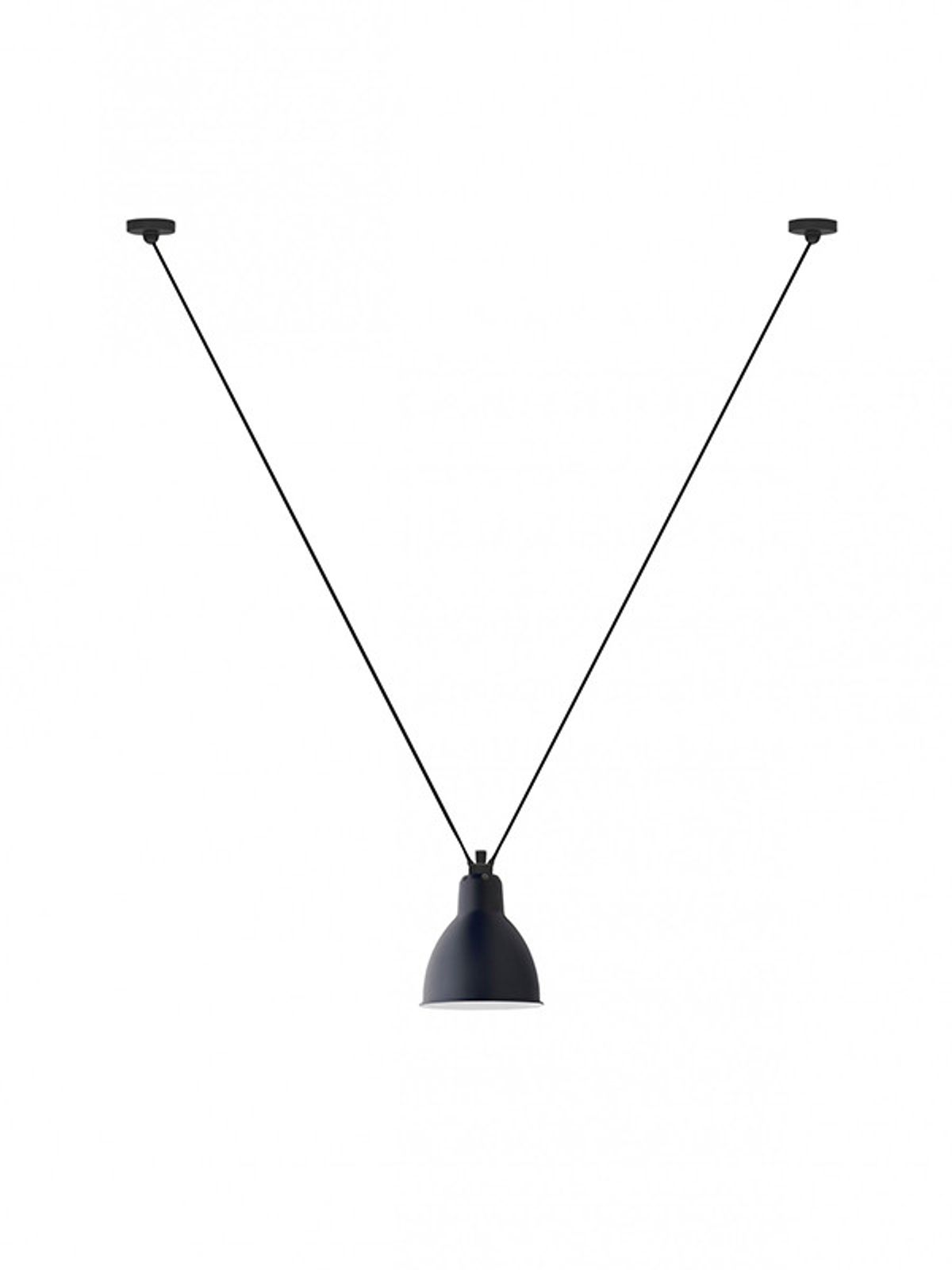 Nr. 323L Loftlampe fra Lampe Gras (Blå / rund skærm)