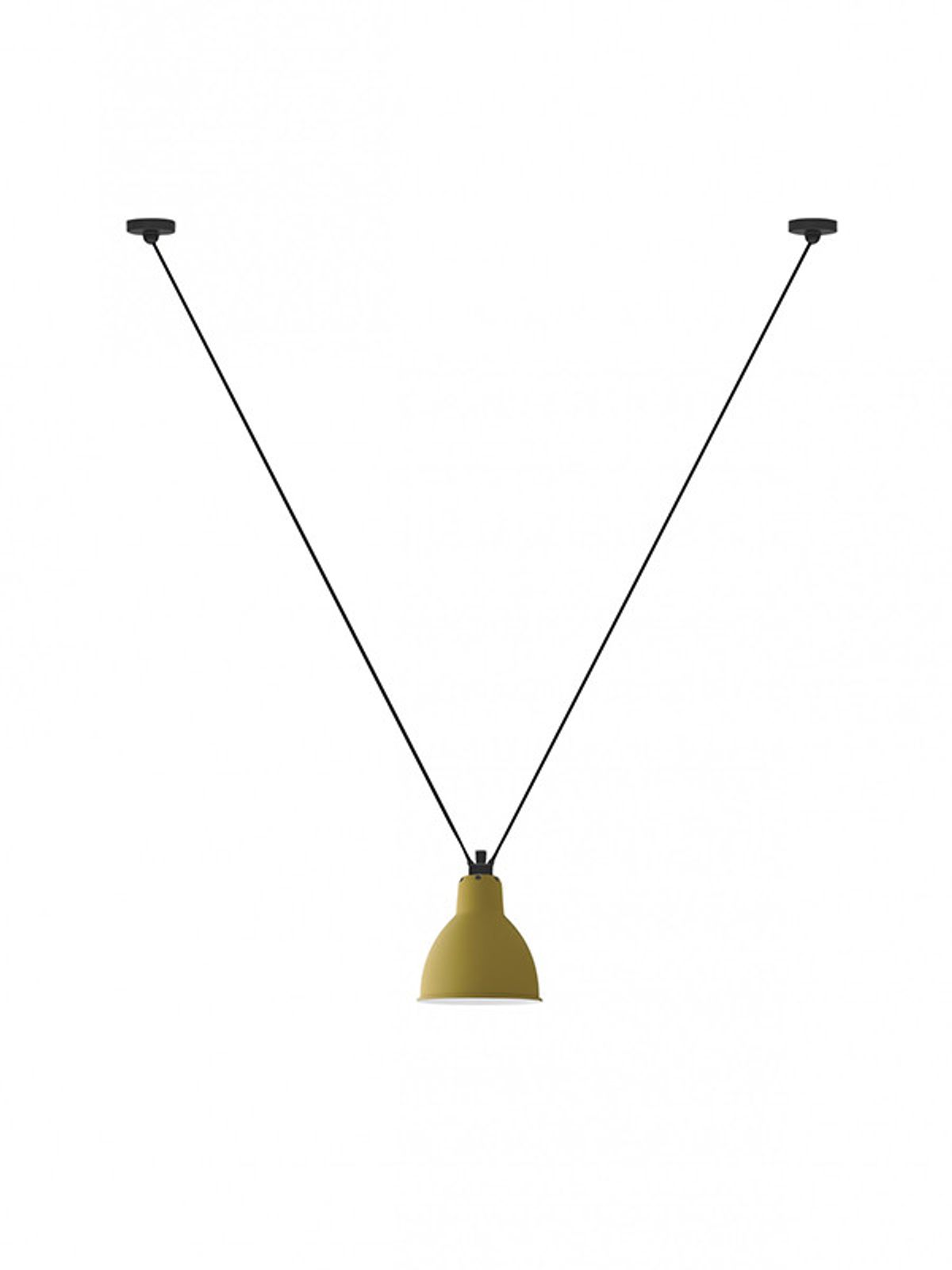 Nr. 323L Loftlampe fra Lampe Gras (Gul / rund skærm)