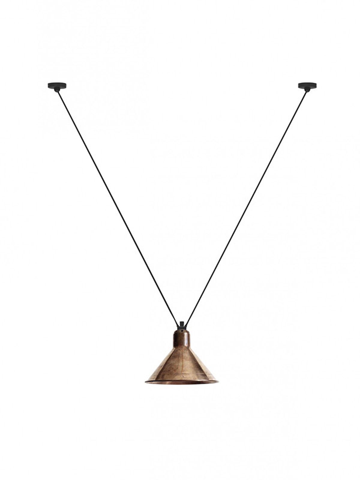 Nr. 323L Loftlampe fra Lampe Gras (Rå kobber)