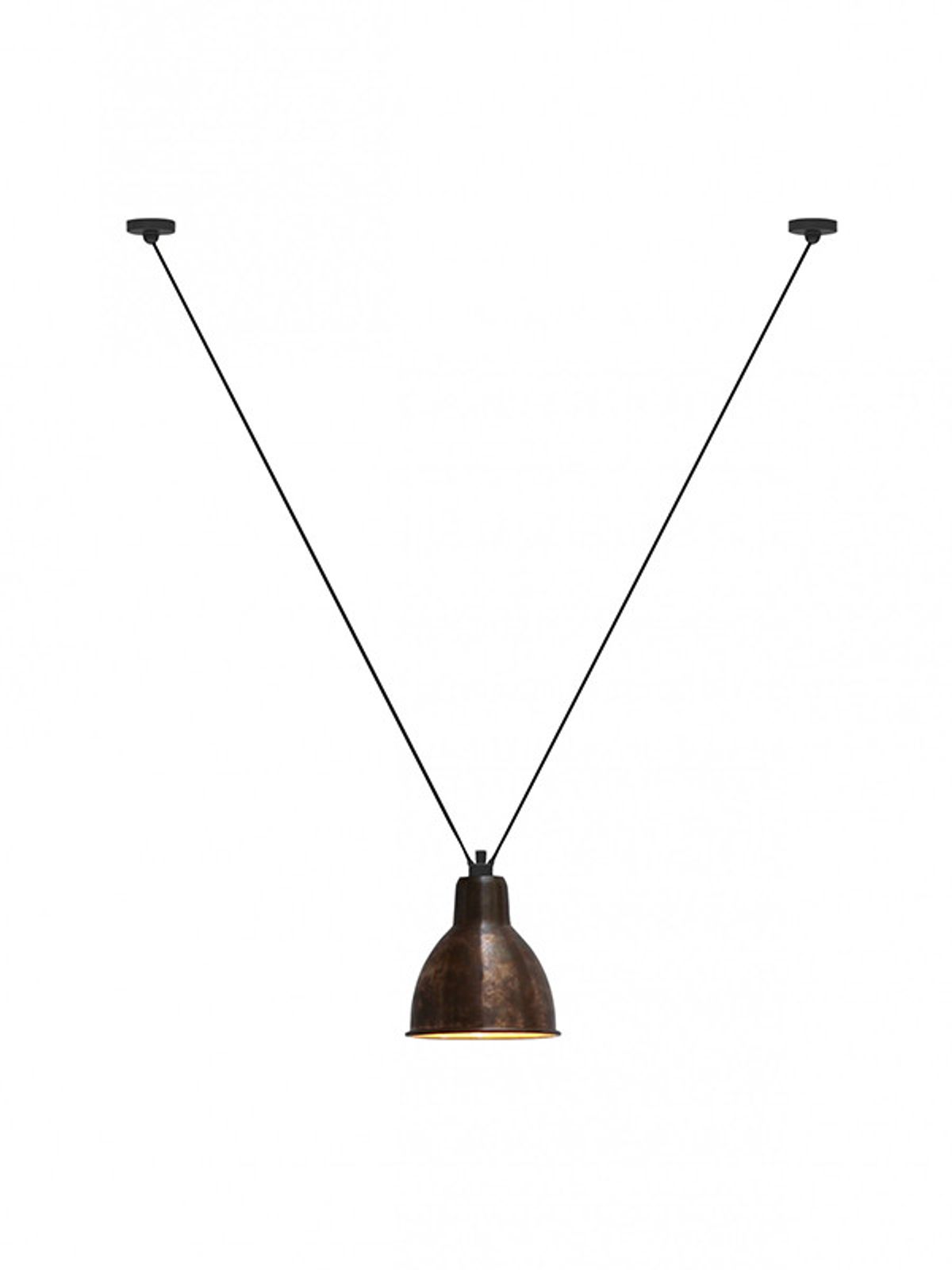 Nr. 323XL Loftlampe fra Lampe Gras (Rå kobber / rund skærm)