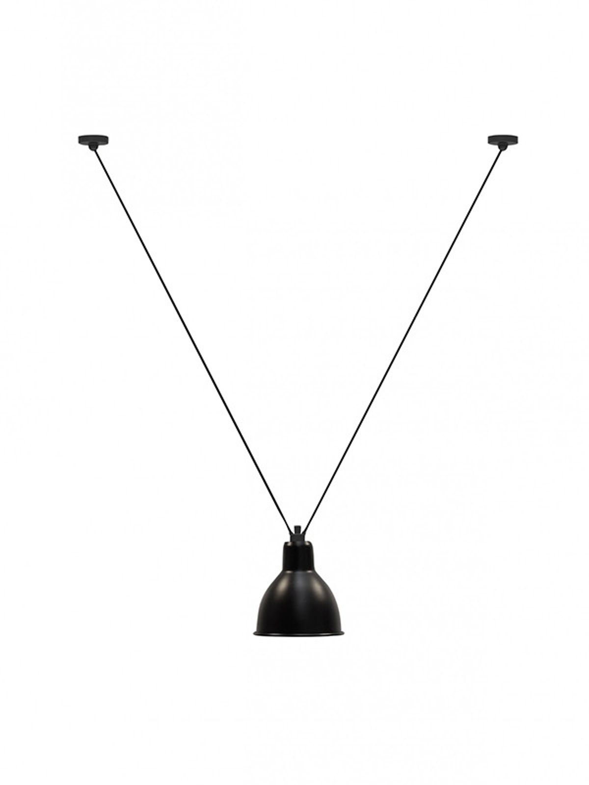 Nr. 323XL Loftlampe fra Lampe Gras (Sort / rund skærm)