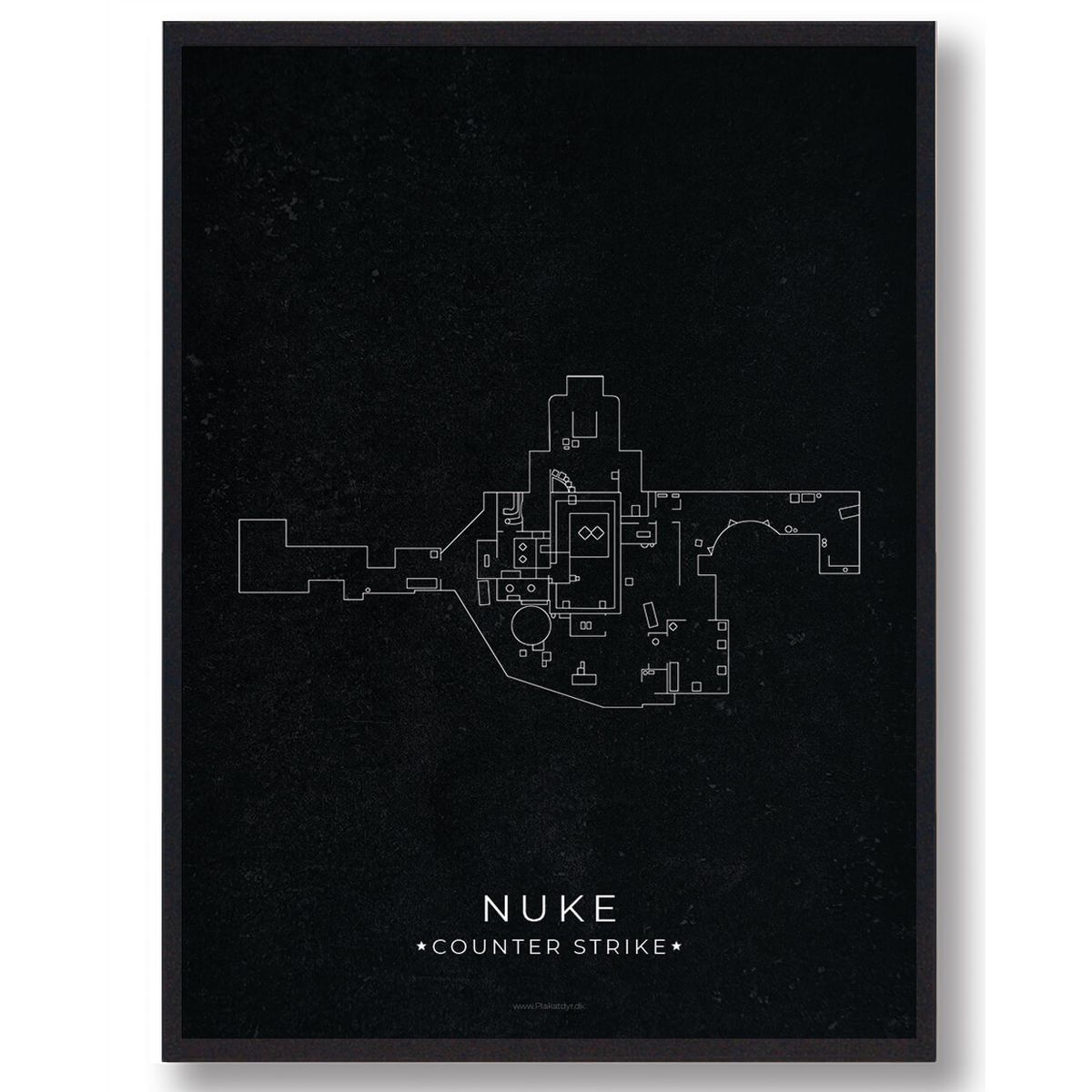 Nuke map - CS gamerplakater (Størrelse: L - 50x70cm (B2))