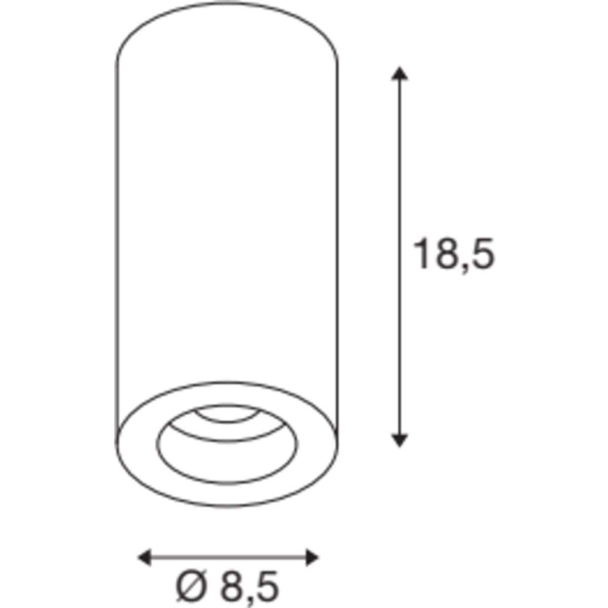 NUMINOS M, loftlampe, 4000K, 2125 lm, 24°, Dali, hvid/sort