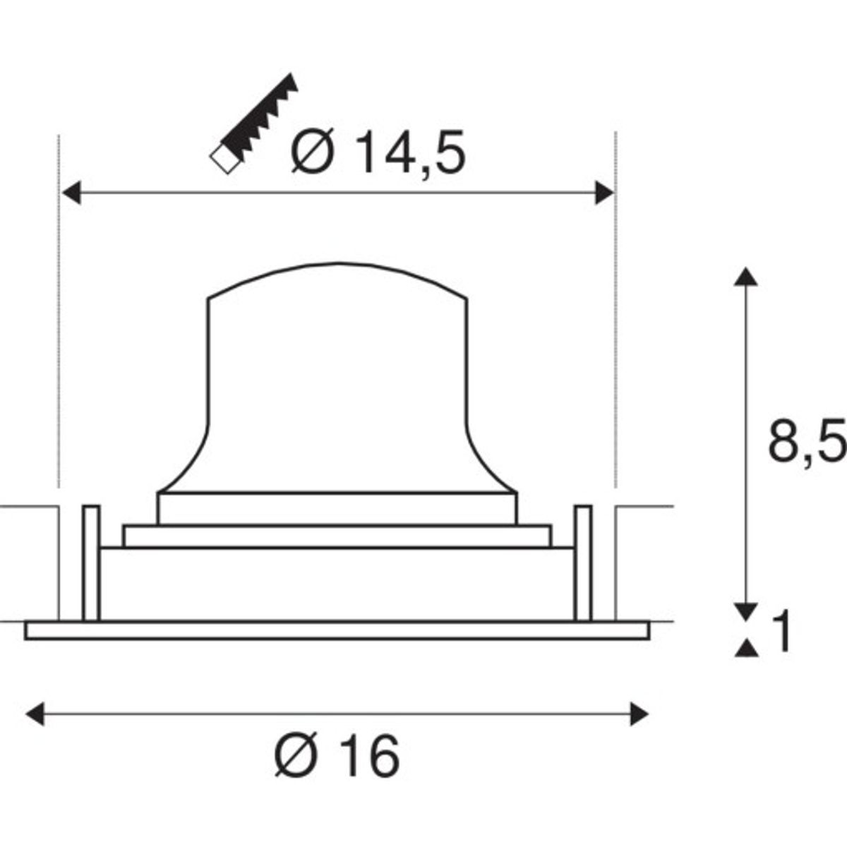 NUMINOS MOVE L, indbygningsspot, 25W, 4000K, 20°, hvid/hvid