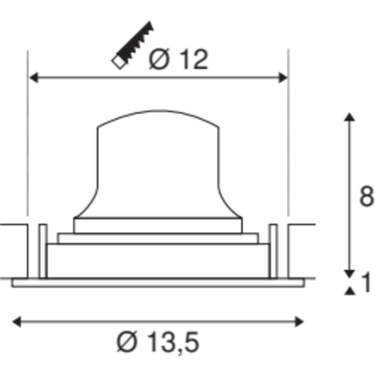 NUMINOS MOVE M, indbygningsspot, 17W, 2700K, 40°, hvid/hvid