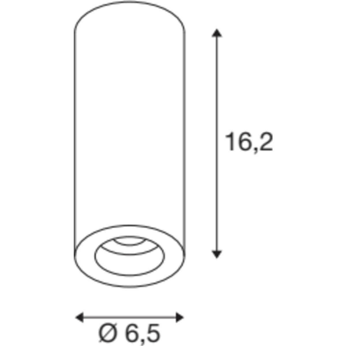 NUMINOS S, loftlampe, 3000K, 1020 lm, 36°, sort/sort