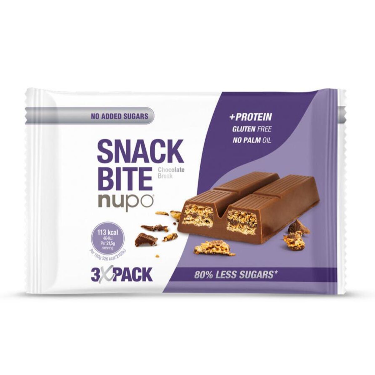 Nupo Snack Bite Chocolate Break, 3x21,5g