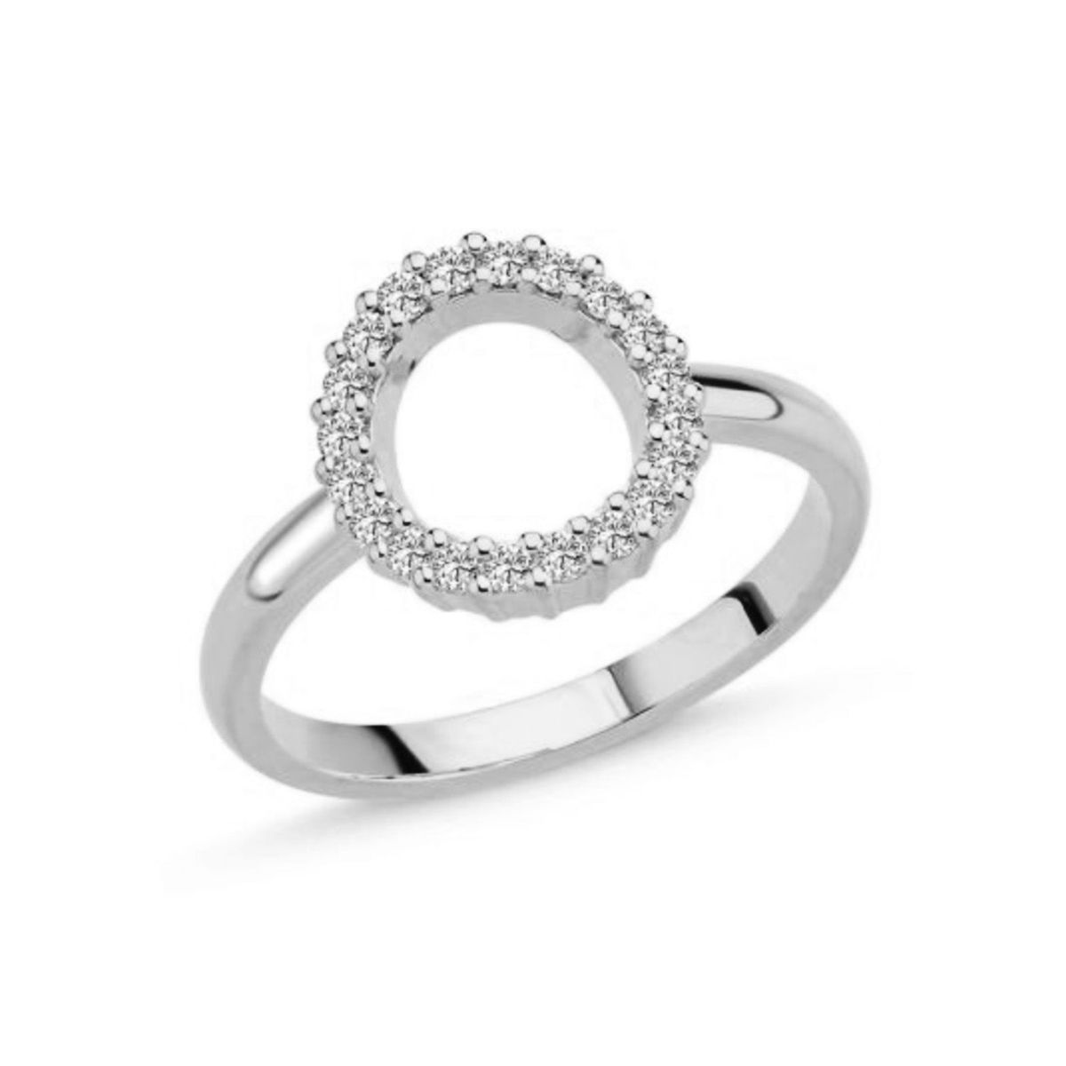 Nuran - Cirkel ring, 20x0,015 ct. w/si 14 kt. hvidguld