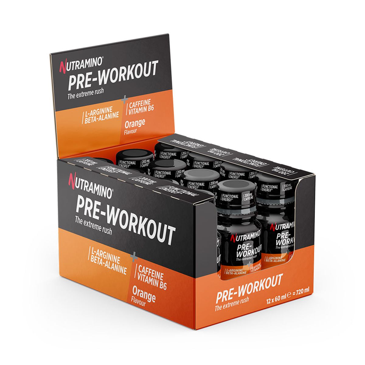 Nutramino Pre-Workout Shot - Orange (12x 60ml) - Energi