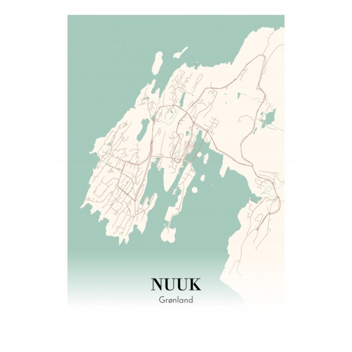 Nuuk - Grønland 30x42 cm (A3)