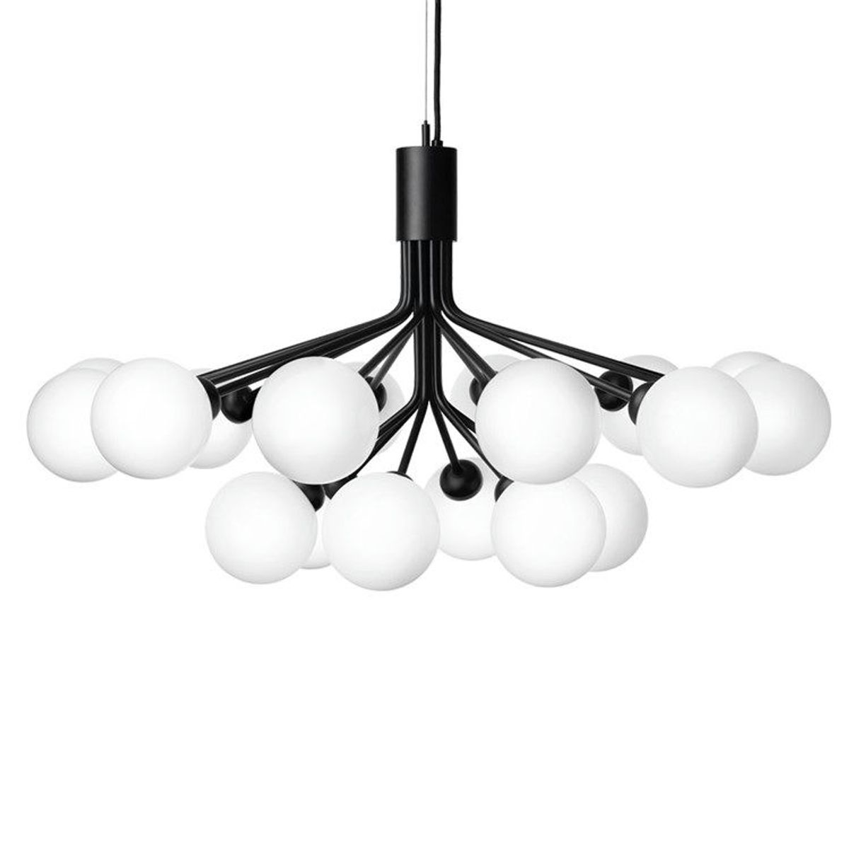 Nuura Apiales 18 Lysekrone Satin Black/Opal White