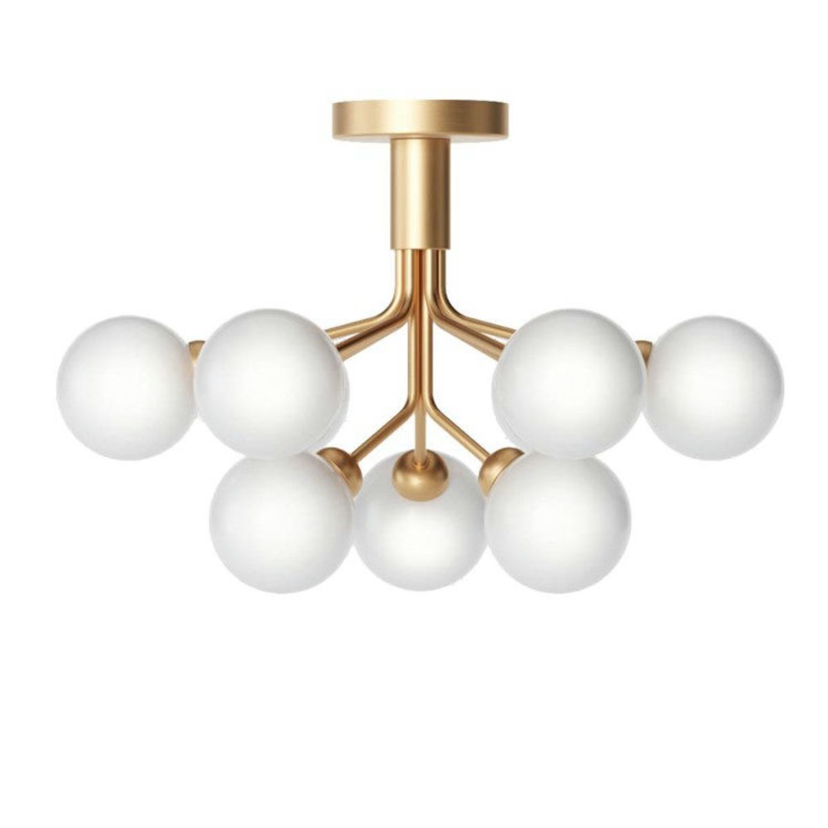 Nuura Apiales 9 Loftslampe Brushed Brass/Opal White